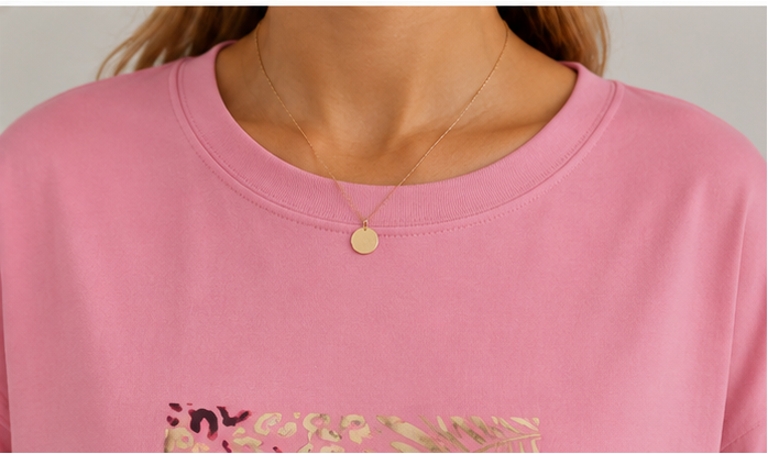 Heart Print Oversized T-Shirt