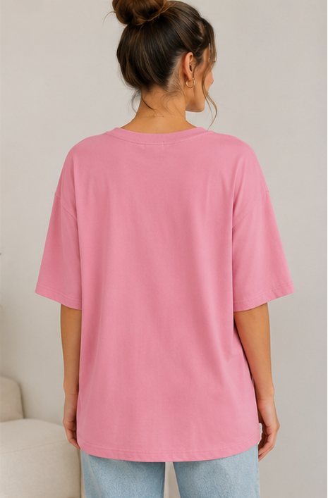 Heart Print Oversized T-Shirt