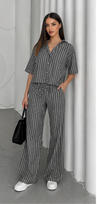 Women's Striped Lounge Co-Ord Set