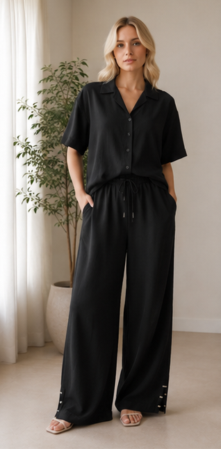 Effortless Linen-Blend Co-ord Set in Terracotta