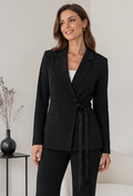 Elegant Belted Tailored Blazer