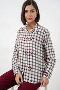 Embroidered Floral Oversize Button-Up Shirt
