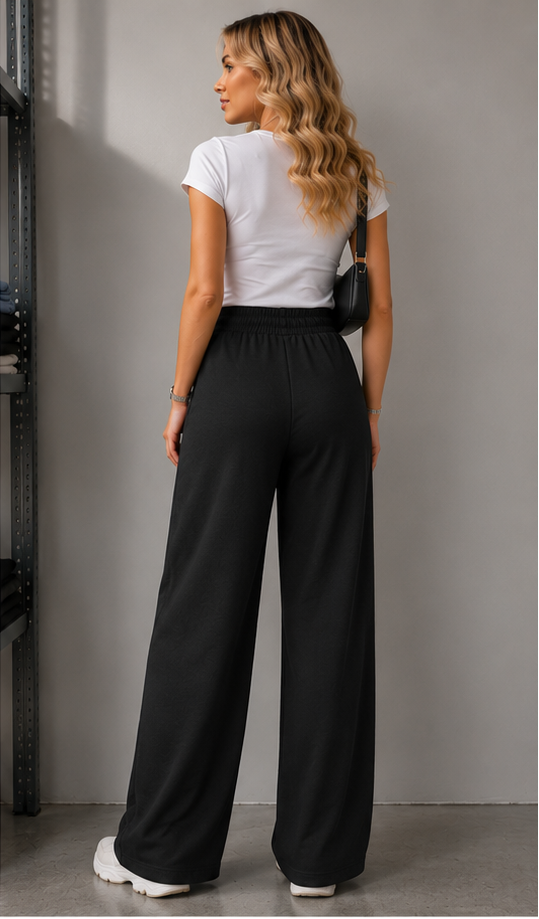 Cozy Chic Wide-Leg Drawstring Sweatpants