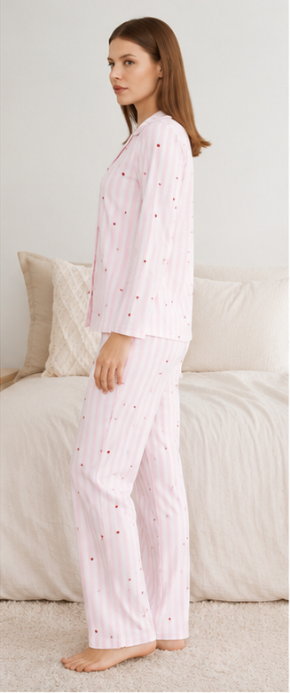 Sweet Heart Stripe Pajama Set