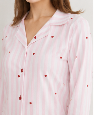 Sweet Heart Stripe Pajama Set