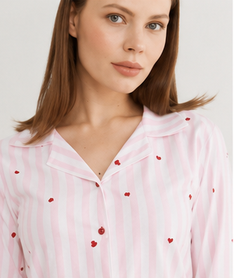 Sweet Heart Stripe Pajama Set