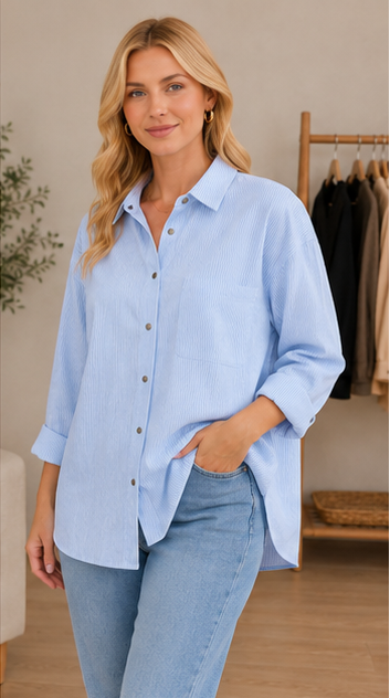 Oversized Striped Shirt