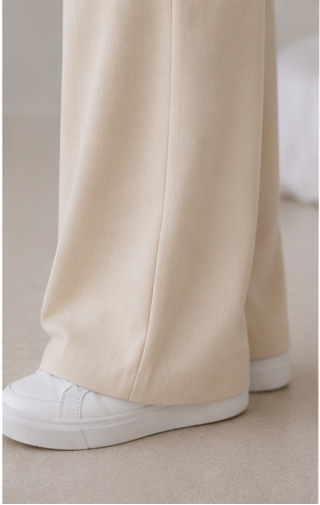 Classic Pleated High-Waist Wide-Leg Trousers