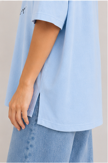 Heart Print Oversized T-Shirt