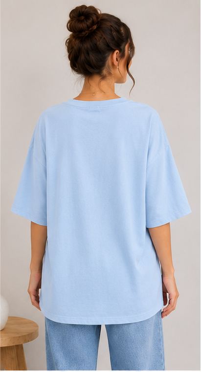 Heart Print Oversized T-Shirt