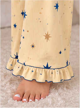 Celestial Print Cotton Pajama Set