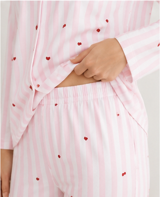 Sweet Heart Stripe Pajama Set