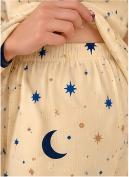 Celestial Print Cotton Pajama Set