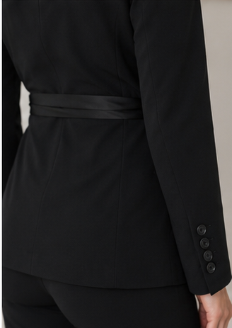Elegant Belted Tailored Blazer