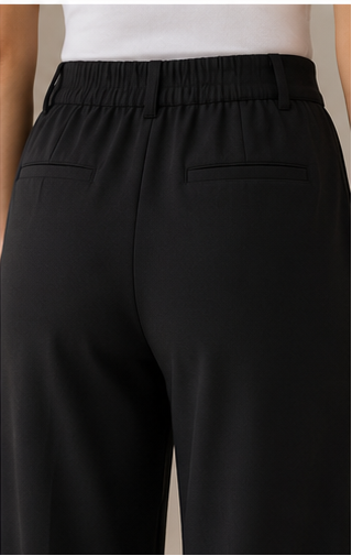 Classic Pleated High-Waist Wide-Leg Trousers