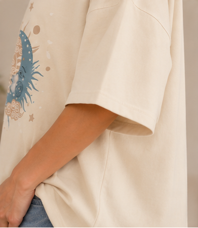 Celestial Graphic Oversized T-Shirt