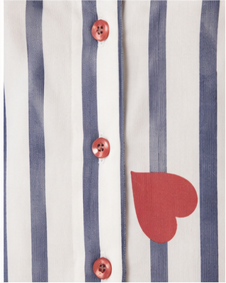 Sweet Stripe Heart Pajama Set