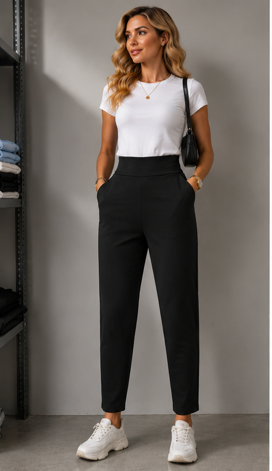 Classic Pintuck Tailored Pants