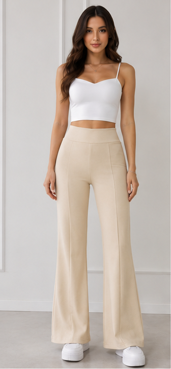 Elegant High-Waist Flared Pants