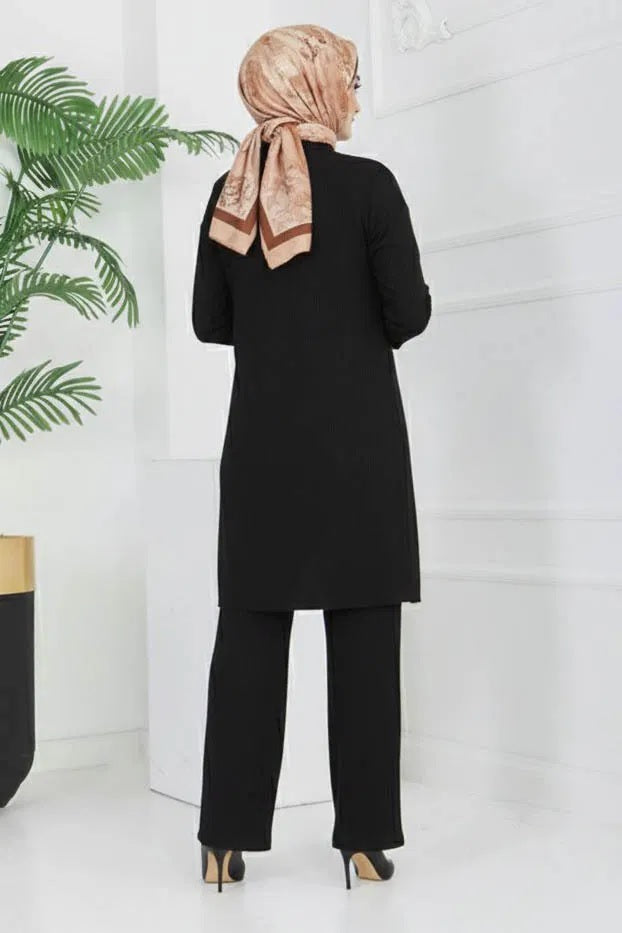 Crinkle-Pack Three-Piece Set - 2070 - BLACK