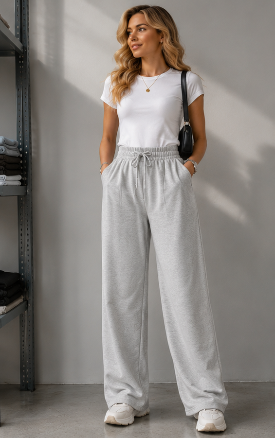 Cozy Chic Wide-Leg Drawstring Sweatpants