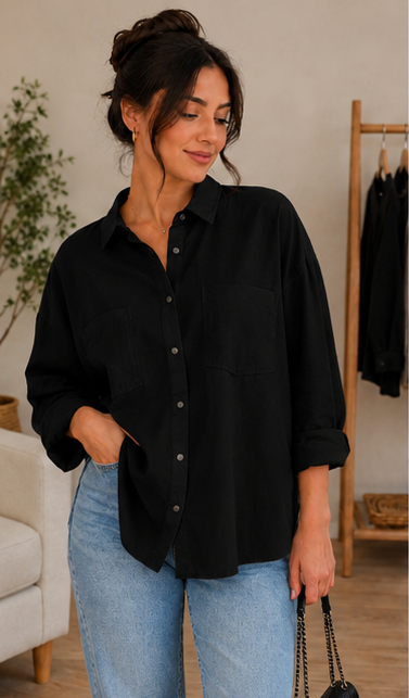 Essential Oversized Button-Down Shirt