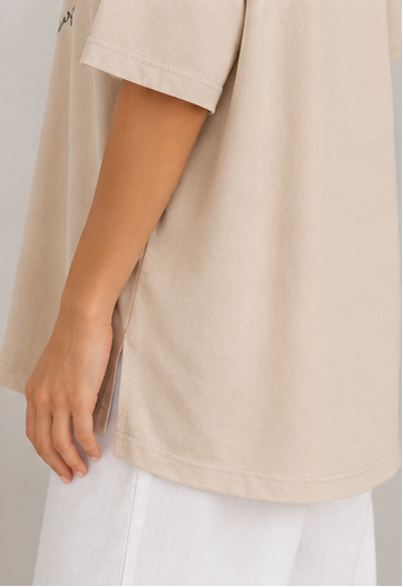 Heart Print Oversized T-Shirt