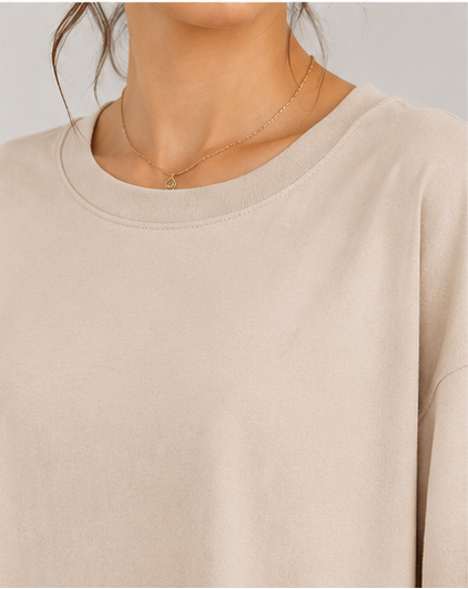 Heart Print Oversized T-Shirt
