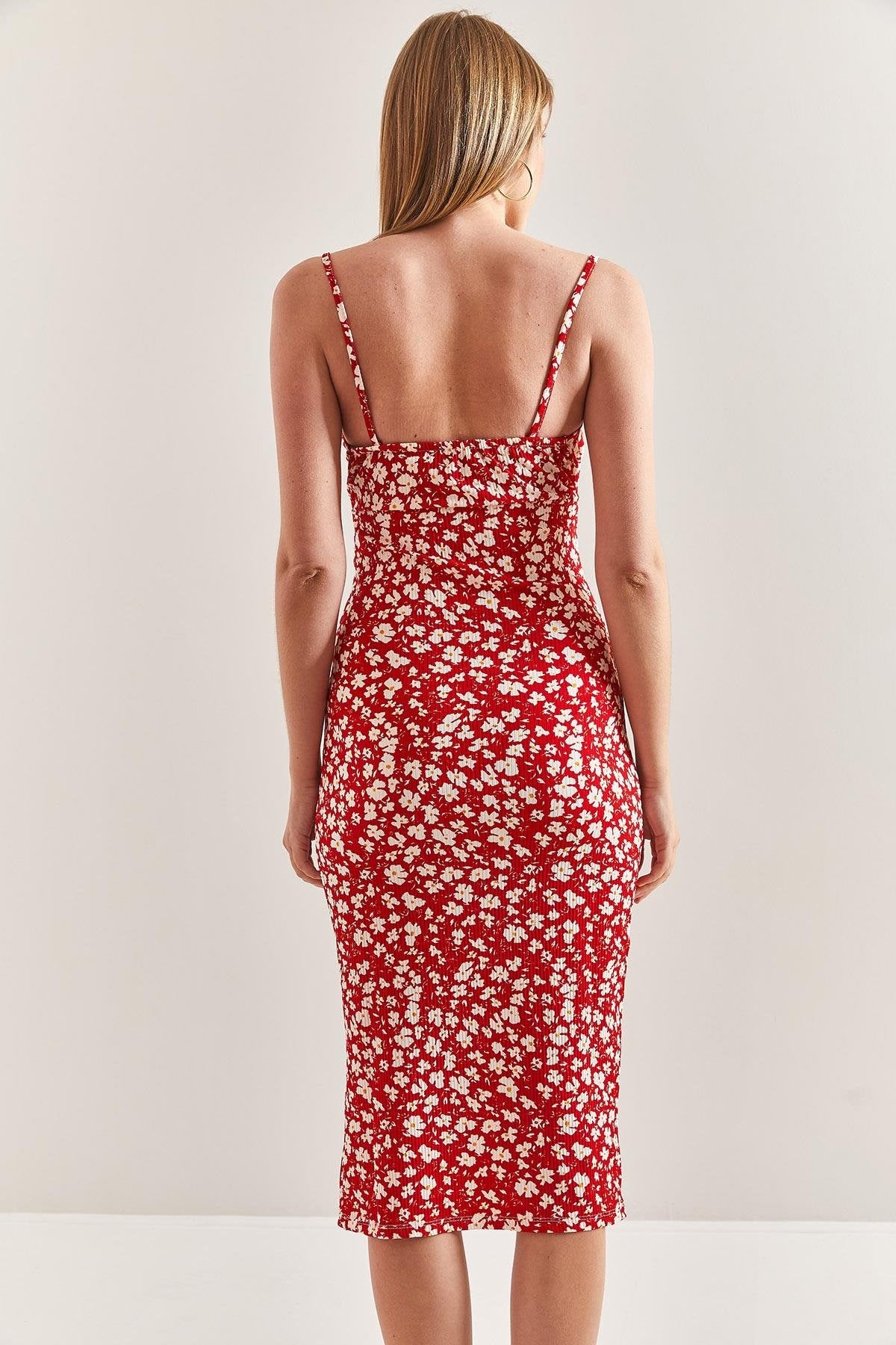 Floral Tie-Front Midi Dress