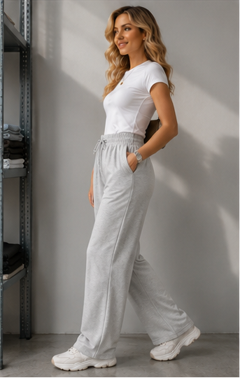 Cozy Chic Wide-Leg Drawstring Sweatpants