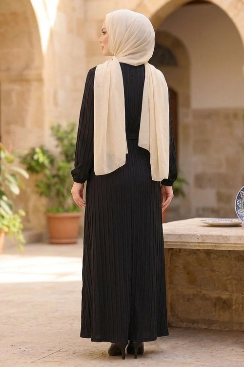 Belted Dress with Elasticated Ankles - 2090