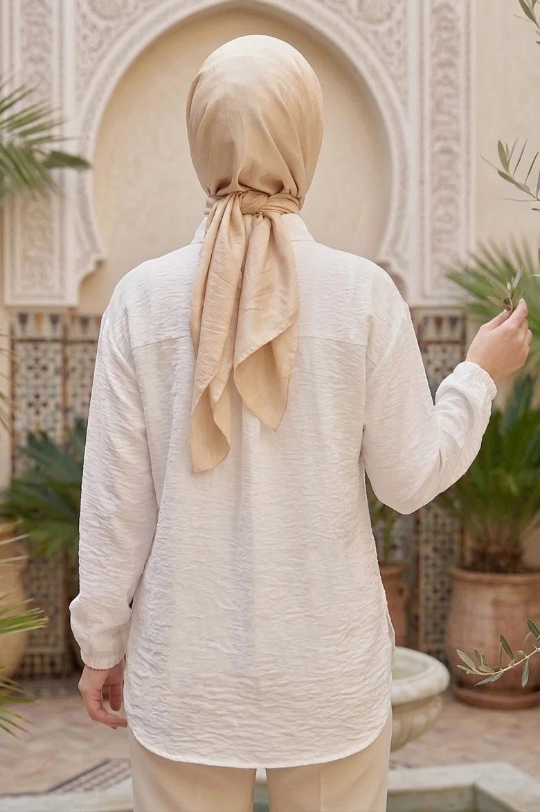 Elegant Embellished Modest Shirt