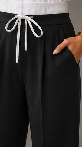 The Wide-Leg Drawstring Trouser