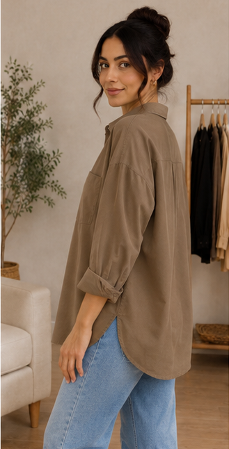 Essential Oversized Button-Down Shirt