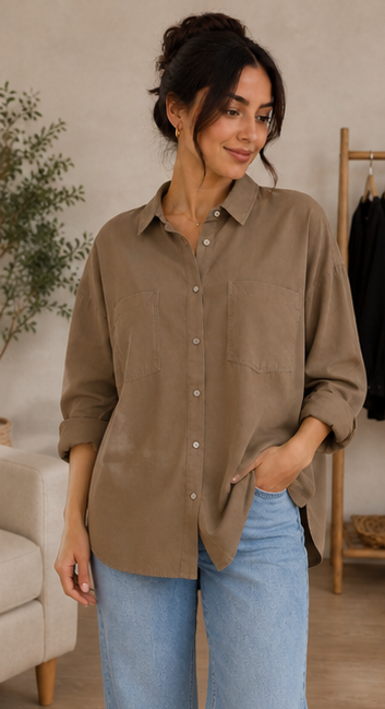 Essential Oversized Button-Down Shirt