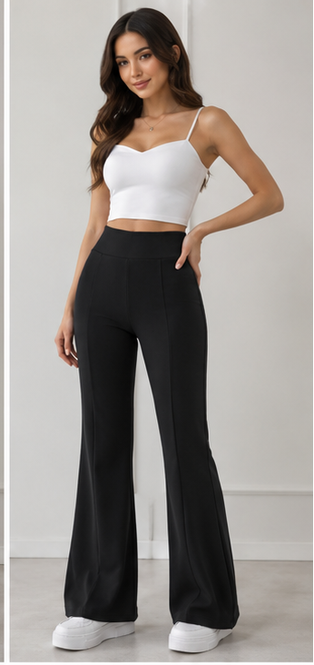 Elegant High-Waist Flared Pants