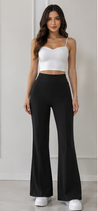 Elegant High-Waist Flared Pants