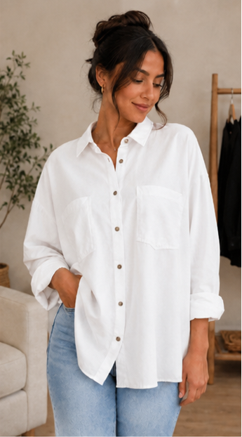 Essential Oversized Button-Down Shirt