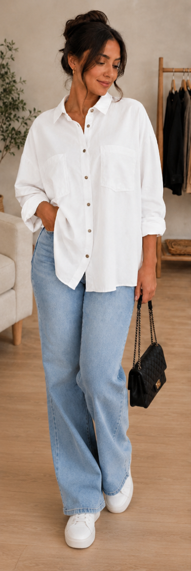 Essential Oversized Button-Down Shirt