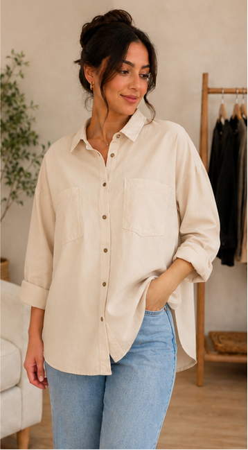 Essential Oversized Button-Down Shirt