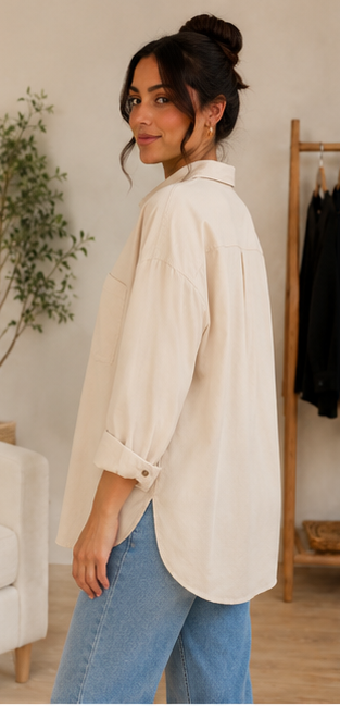 Essential Oversized Button-Down Shirt